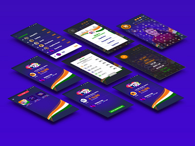 Tricolor themed Moolah App Design app design graphic design illustration independence day minimal ui ux vector web website