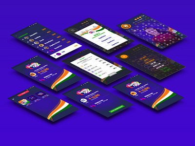 Tricolor themed Moolah App Design