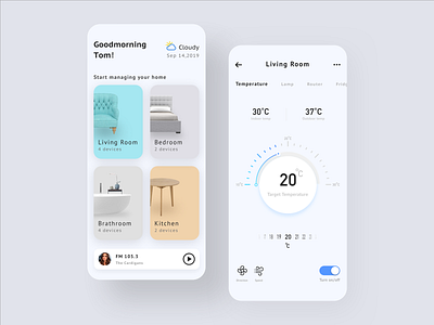 Smart Home control design sketch smarthome ui 动态