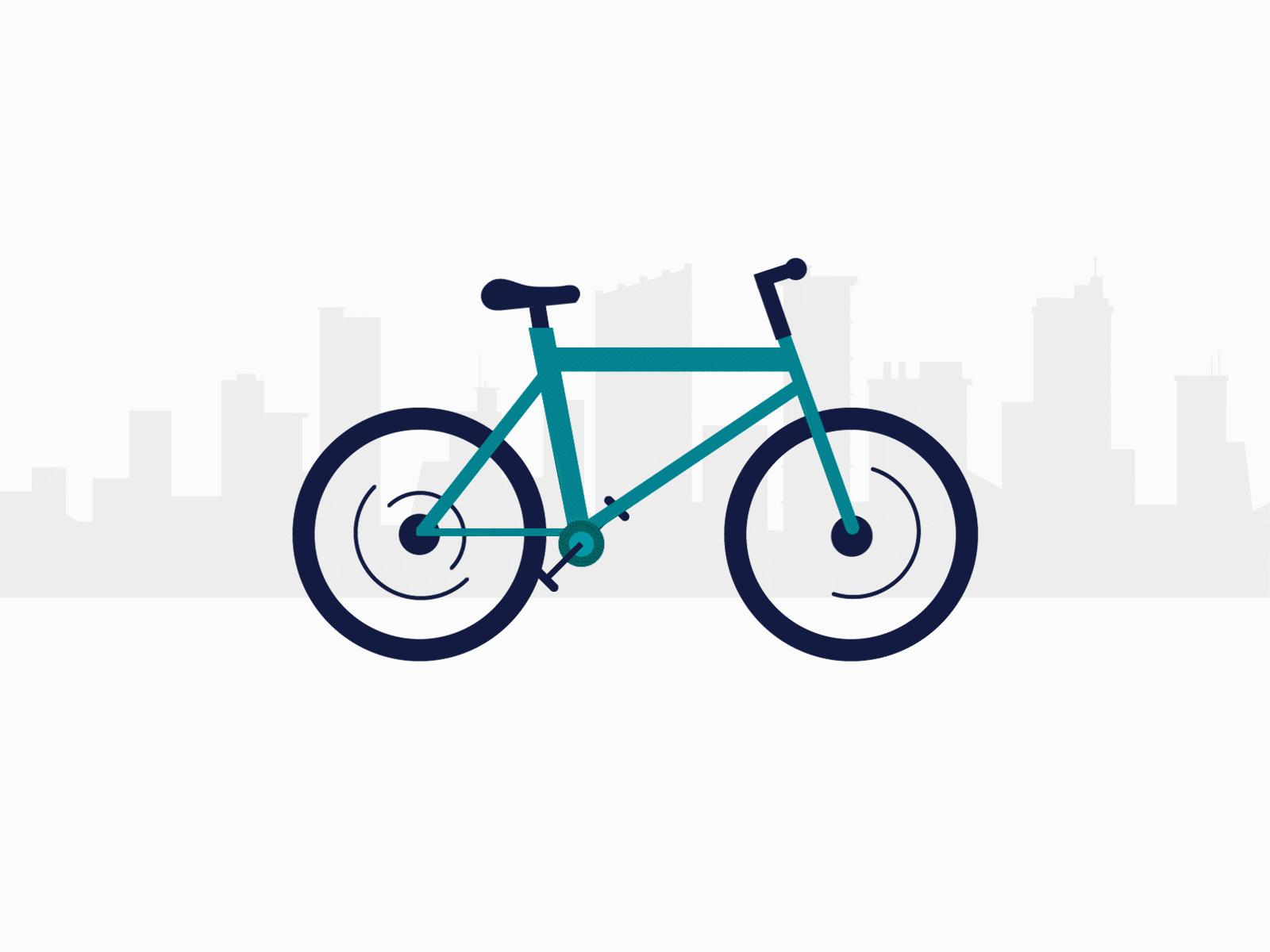 Bicycle Animation adobe aftereffect aftereffects animation bicycle creative design cycle cycling designthursday dribbble gif illustration loader animation moving nmwdesigns wheel