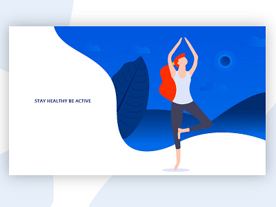 Stay Healthy Be Active active awareness creative design designthursday health illustration nmwdesigns yoga