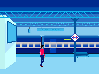 Journey chennai creative design design designthursday destination illustration journey junction nmwdesigns platform railway