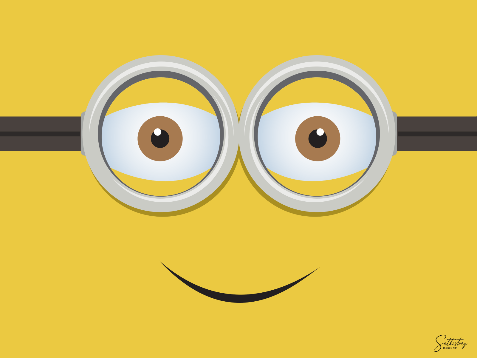 Minion animation blink design designs designthursday eye eyes firstshot gif graphicdesign illustraion minion nmwdesigns smile vector yellow