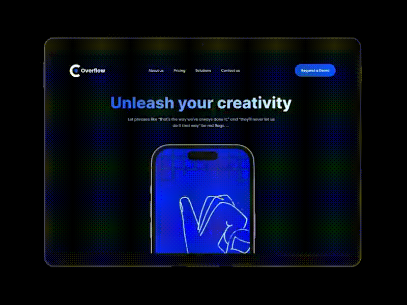 Unleash your creativity 3d agency landing page agency website animation app design app ui figma landing page ui uidesign uiux