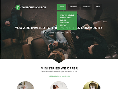 Twin Cities church design web wip