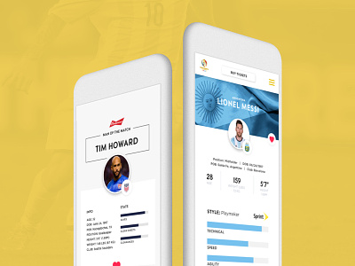Copa America Centenario case study copa layout mobile portfolio profile responsive soccer