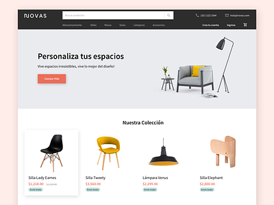 Furniture eCommerce Concept - Menu Exploration desktop ecommerce ecommerce design furniture furniture store shop