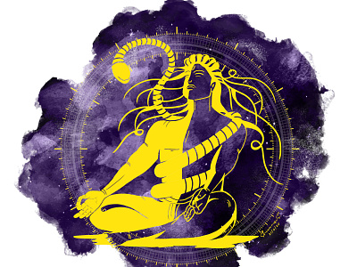 Yog Shiva adobe art design illustration