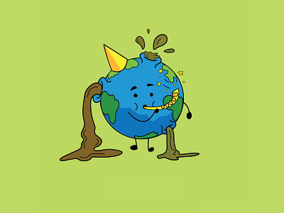 Earth birthday 2d adobe art design flat illustration illustrator minimal vector