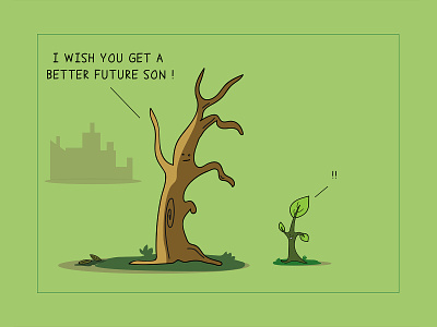 Tree Talk 2d adobe art design flat illustration illustrator minimal vector