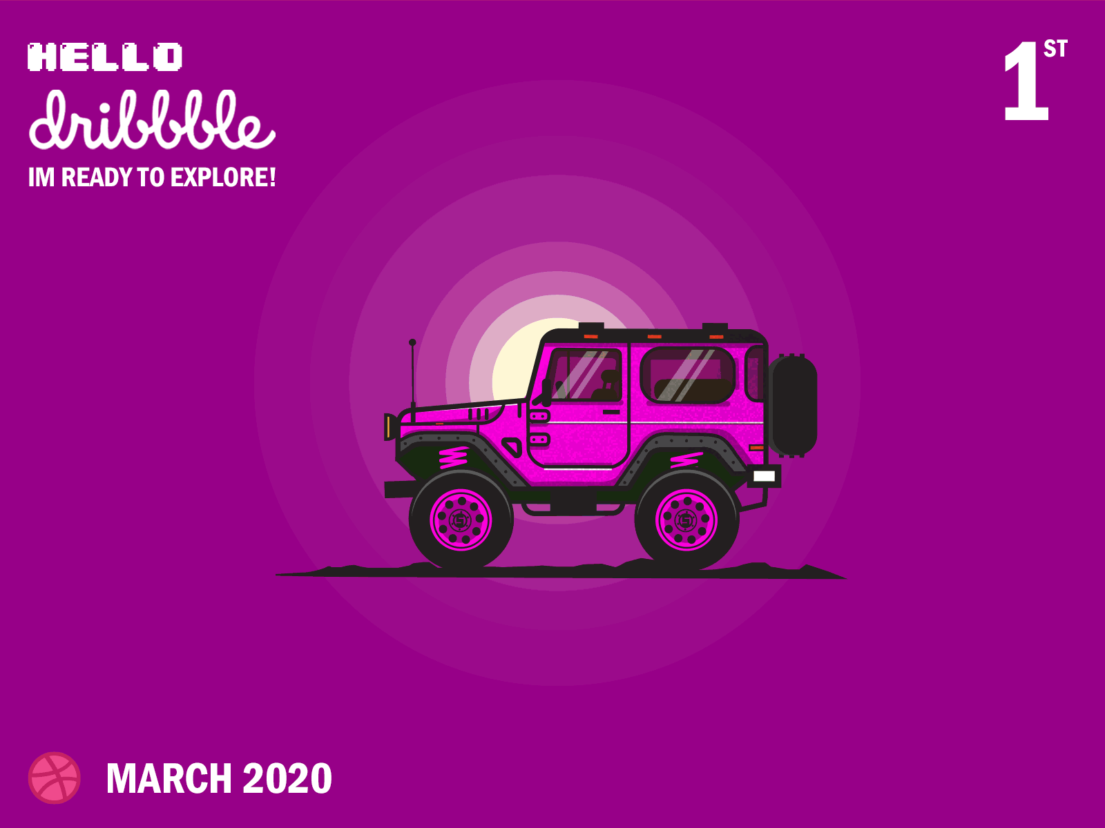 Hello Dribble! animation cardesign design dribble dribble shot dribbleartist dribbleinvite gifs graphicdesign hummer icon illustration art uidesigns uiux vector art vector illustration