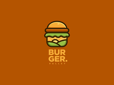 BurgerValley brand branding burger burgerlogo design dribble shot illustration logo logodesign logotype ui vector vector illustration