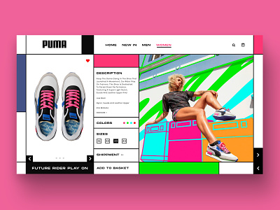Future Rider X Puma colorpalette colors dribble shot ecommerce design ecommerce shop fashion photoshop puma shoe shoes shop ui uidesign uiux webdesign
