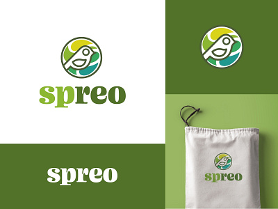 Spreo Logo Development animal bird brand brand design brand identity colors gogreen logo logodesign logotype logotype design mark minimal sparrow symbol