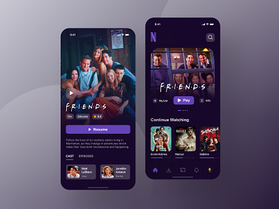 Movie Streaming App app design dark ui design dribble shot movie netflix streaming streaming app ui ui design uiux ux