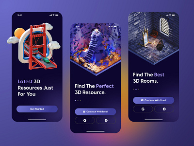 Design Resource / Onboarding screens by Sarthak Tiwari on Dribbble