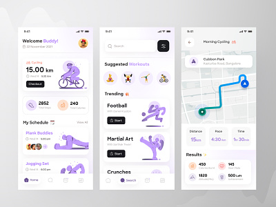 Fitness App UI 🏃🏼‍♂️