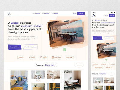 Furniture Landing Page Design