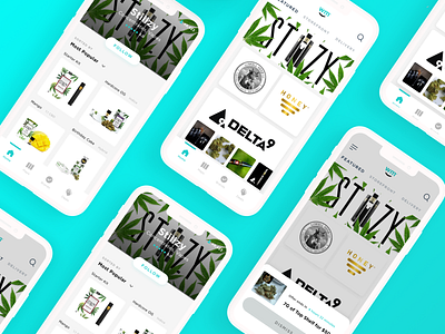 Weedmaps Exploration app clean delivery design ecommerce flat list minimal mobile shop ui ux weed