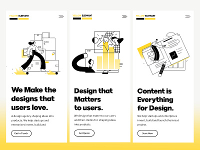 yellow elephant app design