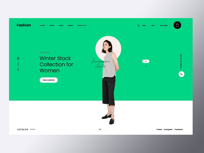 Fashion E-commerce Theme concept home page web design