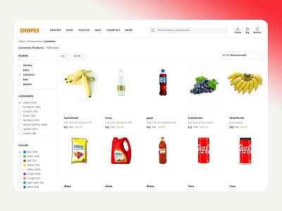 Shopes's Product Page concept product page web design