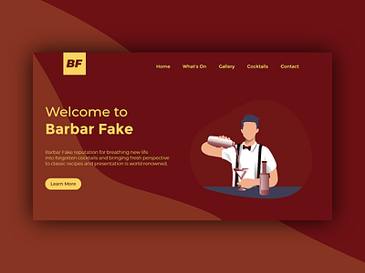 Barbar Fake - Header Page branding design flat flat design header header exploration illustration logo page typography ui uidesign vector web web design