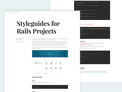 Blog Entry: Styleguides for Rails Apps blog cheatsheet design development journal practices rails til web workflow