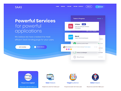 saas landing page