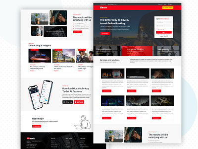 Banking Solution Website Template Ui Design bank template bank ui bank website banking software template online bank ui design