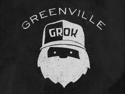 Grok greenville icon ink logo splatter