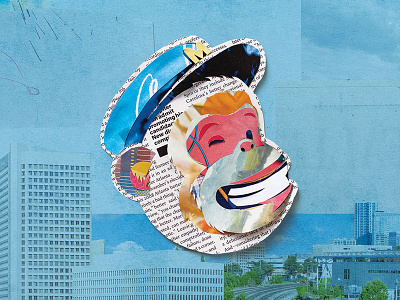 MailChimp Billboard collage elmers glue magazines