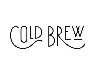 Cold Brew brew coffee lettering typography