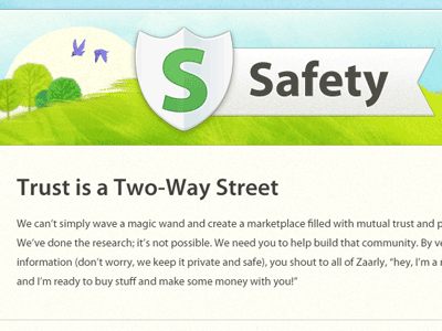 Safety header illustration web web design