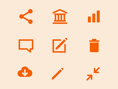 Etsicons bank design systems download edit icons share trash
