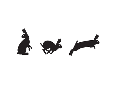 Rabbits branding icon illustration logo rabbits
