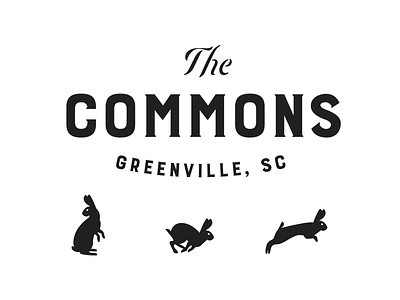 The Commons branding bunnies icon industrial logo logotype rabbits