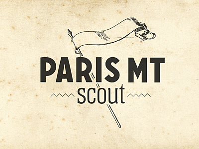Paris Mountain Scout logo branding logo