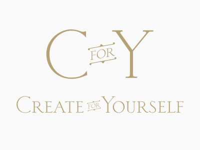 Create for Yourself branding icon logo typography vintage