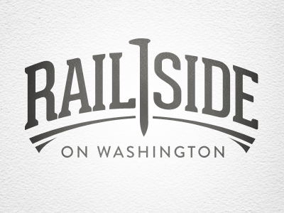 Railside take 2 branding icon logo pretty railroad typography vintage