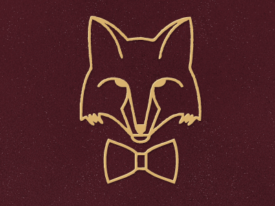 The Haberdash Fox bow tie branding color fox identity