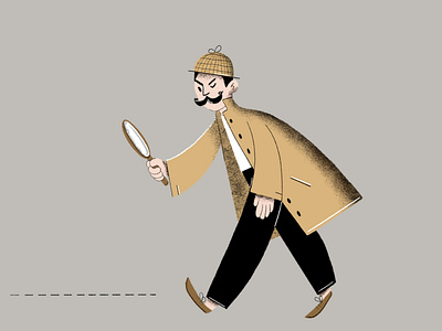 Detective flat illustration