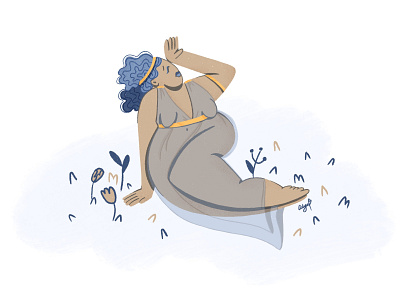 Oh, Goddess! 2d character characterdesign colors design digital artwork disaster dribbblers flat character flat design flat illustration flowers funny graphic design illustraion illustration 2d inspiration procreate art