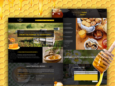 kanaan honey honey website ui ui design uxdesign uxui web site webdesign website mockup xd xd design