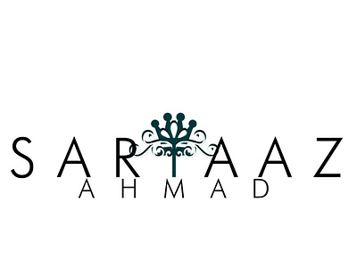 Sartaaz ahmad name logo branding design logo typography vector