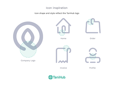 TaniHub Bottom Bar Icon Inspiration android app icon icon set ios logo modern simple ui design