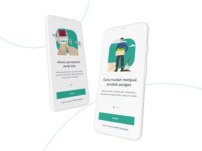 Onboarding Farmer's App agriculture app clean design farmer illustration modern onboarding simple ui design