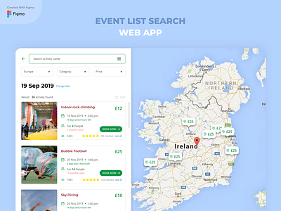 Web App - Event list search