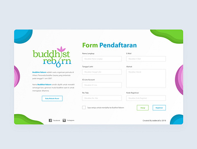 Buddhist Reborn app design ui web