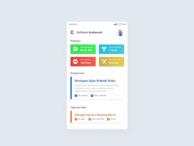 Sobat Siswa app design flat ui
